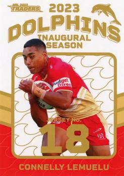 2023 NRL Traders Titanium - Dolphins Inaugural Parallel #DP17 Connelly Lemuelu Front